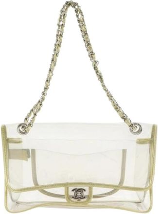 Chanel Pre-owned Vintage Shoulder Bag - Dames - Vintage Schoudertas - Wit - ONE Size - Vintage