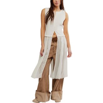 Free People Twice As Nice Sleeveless Maxi Top in Ivory at Nordstrom Rack, Size Large