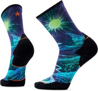 Smartwool Trail Run TC Treeline Print Crew Socks Laufsocken - Unisex | blau