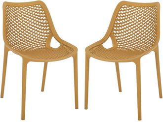 Safavieh Outdoor Set Of 2 Leila Dining Chairs