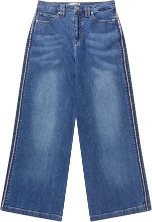 Munthe Powell Pants - Dames - Loose Fit Jeans - Blauw - S - Katoen - Jeans