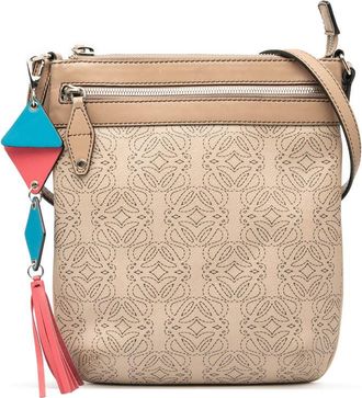 Loewe Pre-owned Loewe PVC and Leather Anagram Crossbody Ladies BS34MWSPWRRZ64R9