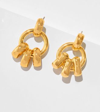 Talbots Tri Links Drop Earrings - Gold - 001 Talbots