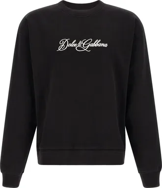 Dolce & Gabbana Black Cotton Mens Sweatshirt