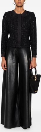 Emporio Armani Womens Wool Blend Blazer Jacket - Black - Size EU 48 (Womens)