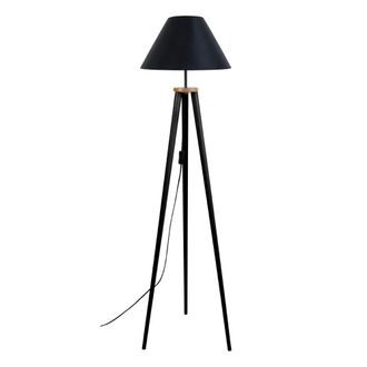 Tosel L&aacute;mpara de pie 40cm negro c&oacute;nico