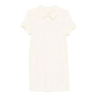 A.P.C. Shirt Dresses, female, Beige, Size: L Elina Collar Polo Mini Dress