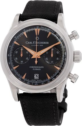 Bucherer Manero Flyback Chronograph Automatic Black Dial Watch 00.10927.08.33.01