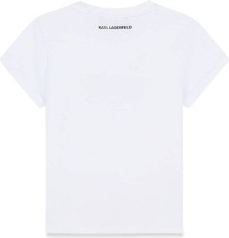 Karl Lagerfeld Cotton Blend T-Shirt - White