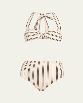 Zimmermann Daylight Twist Knit Two-Piece Swimsuit