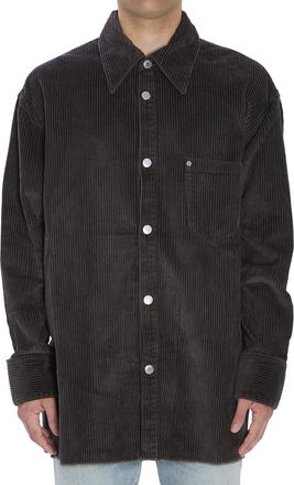 Ami Dark Grey Corduroy Overshirt