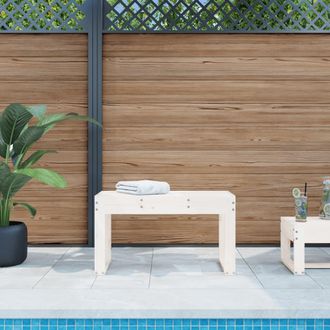 vidaXL Vidaxl - Banco De Jard&iacute;n Madera Maciza De Pino Blanco 80x38x45 Cm