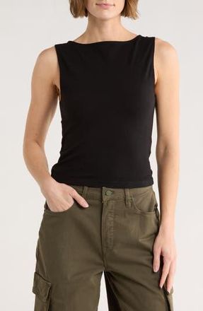 Good American Super Stretch Tank Top in Black001 at Nordstrom Rack, Size X-Small