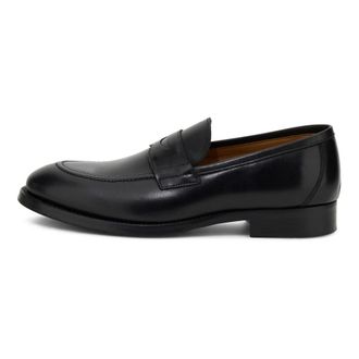 Boggi Milano Schoenen, Heren, Zwart, 45 EU, Leer, Leren Loafers
