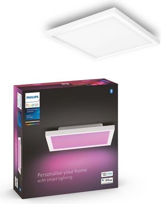 Philips Hue White and Color Ambiance Surimu, Plafoniera Smart Quadrata, Luce Bianca o Colorata, Dimmerabile, 25W, Bianco - Philips