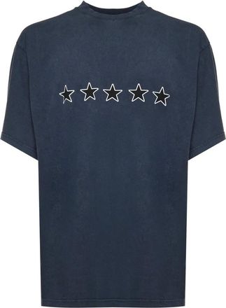 Balenciaga T-Shirts, male, Blue, Size: L Twisted Crew Neck T-Shirt