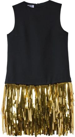 Moschino Abito Holidays - Dames - Korte kleedjes - Zwart - M - Polyester - Kleedjes