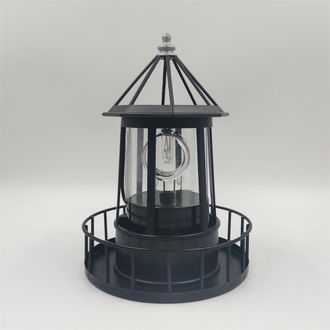 OEM Faro Solar Led Giratorio De Gran Tama&ntilde;o Fabricado En Resina Para Uso Exterior (faro Negro)
