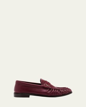 Saint Laurent Le Leather YSL Penny Loafers