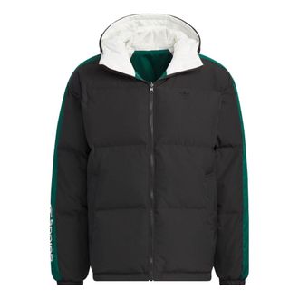 adidas originals Reversible Down Jacket Black Green White IU4827