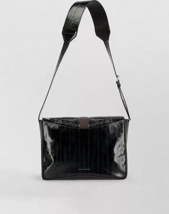 Dries Van Noten lambskin paneled shoulder bag
