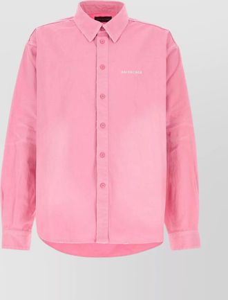 Balenciaga denim oversized long-sleeve shirt