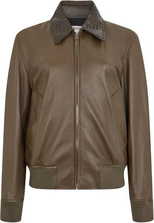 Bottega Veneta Leren Jas - Dames - Leren en Su&egrave;de Jassen - Bruin - S - Jassen