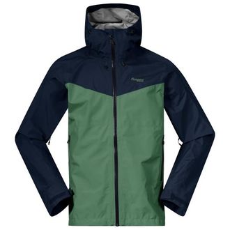 Bergans Skar Light 3L Shell Jacket Regenjacke f&uuml;r Herren | blau/gr&uuml;n