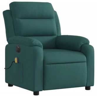 vidaXL Vidaxl - Sill&oacute;n Reclinable De Masaje El&eacute;ctrico Tela Verde Oscuro