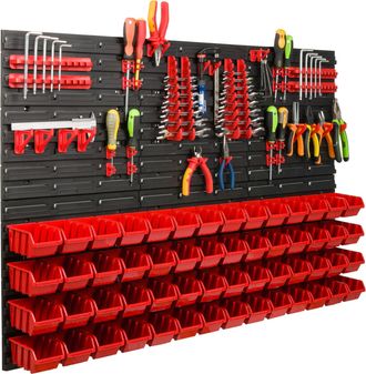 OEM Tablero De Herramientas Para Taller De 117x78 Cm + 56 Cubetas