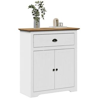 vidaXL Mueble De Entrada Bodo Blanco Y Marr&oacute;n 80x35x90 Cm Vidaxl