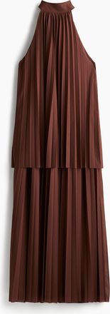 H&M Plissiertes Kleid - Beige