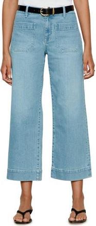 Sanctuary The Marine Patch Pocket Crop Wide Leg Jeans in Dollface Blue at Nordstrom Rack, Size 24
