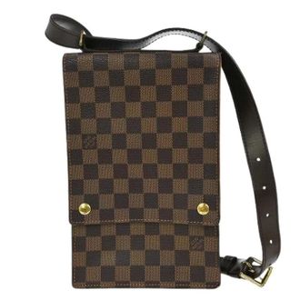 Louis Vuitton Pre-owned Portobello Messenger - Dames - Pre-owned - Bruin - Maat: ONE Size Tweed