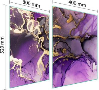 OEM Placa Protectora De Vidrio Para Estufa 70x52 Morada