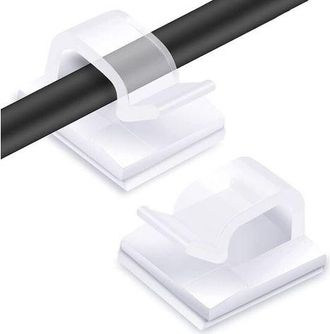 OEM 100 Clips Para Cables, Bridas Adhesivas Para Cables, Organizador De Cables, Sujetadores Autoadhesivos