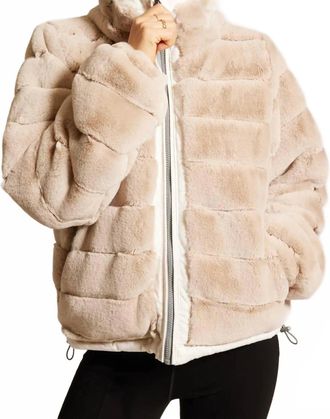 Blanc Noir Adventurer Puffer Jacket In Cloud Dancer/greige