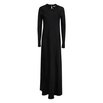 Antonelli Kleedjes, Dames, Zwart, M, Lange Jurk met Keyhole Opening