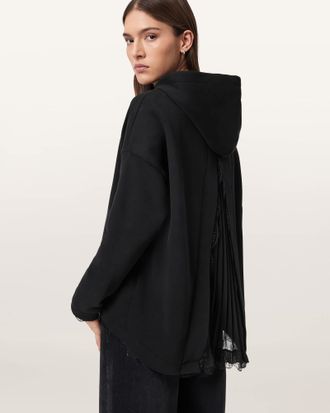 AllSaints Nia Lace Relaxed FIt Hoodie