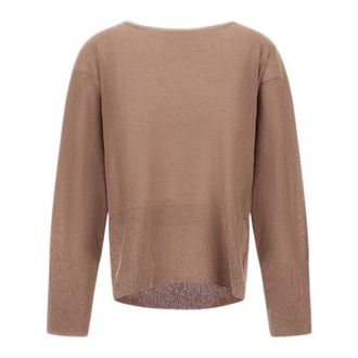 Herno Sequin-appliqu&eacute; Trui - Dames - Ronde hals truien - Bruin - XL - Polyester - Truien & Vesten