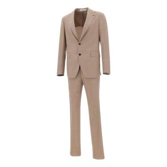 Tagliatore Single Breasted Suits, male, Brown, Size: XL Tagliatore Dresses Brown
