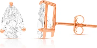 Vir Jewels 2 cttw Pear Lab Grown Diamond Stud Earrings in 14K Gold With Push Backs For Women