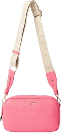 Ga&euml;lle Paris Eco Leren Cameratas met Jacquard Riem - Dames - Schoudertassen - Roze - ONE Size - Leer - Tassen