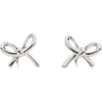 Kate Spade New York mini bow stud earrings in Silver at Nordstrom