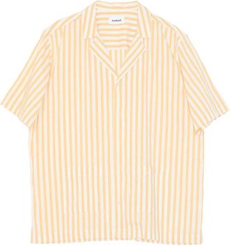 Soulland Caleb s/s linnenmix shirt - Heren - Korte mouwen Overhemden - Geel - Xs/S - Linnen - Overhemden