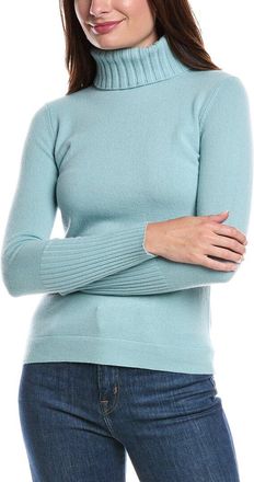 Forté Cashmere Chunky Trim Turtleneck Cashmere Sweater