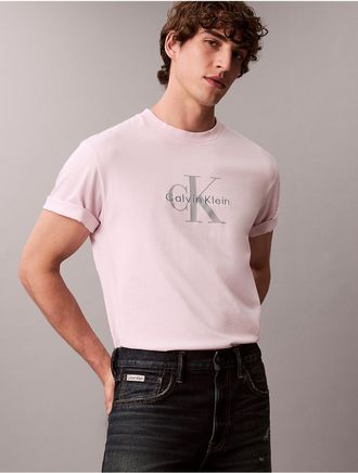 Calvin Klein Jeans Calvin Klein Mens Monologo Tee - Pink - M