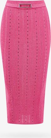 Alessandra Rich Gonna a costine con dettaglio strass all-over - ALESSANDRA RICH - gender_Woman