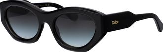 Chlo&eacute; Womens Sunglasses Acetate Black-Grey Black-Black-Grey Black/black/grey
