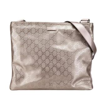 Gucci Pre-owned Cross Body Bags, female, Beige, Size: ONE SIZE Pre-owned Fabric Crossbody Bag